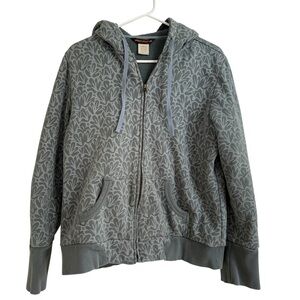 Toad&Co (Horny Toad) Teal Green Patterned Zip Hoodie